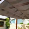 Aluminium Pergola Florenz 1116 | Holzoptik dunkelbraun/braun | 350x505x236 cm