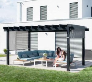 Yamba 1016 | Metall Pergola mit Sonnensegel | 3x5 m
