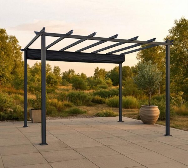 Lazio Pergola | Aluminium Terrassen Überdachung | 3x3 | schwarz