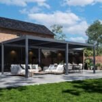 Grand Tuscan 1224 | Aluminium Pergola mit Lamellendach | 4x7 m