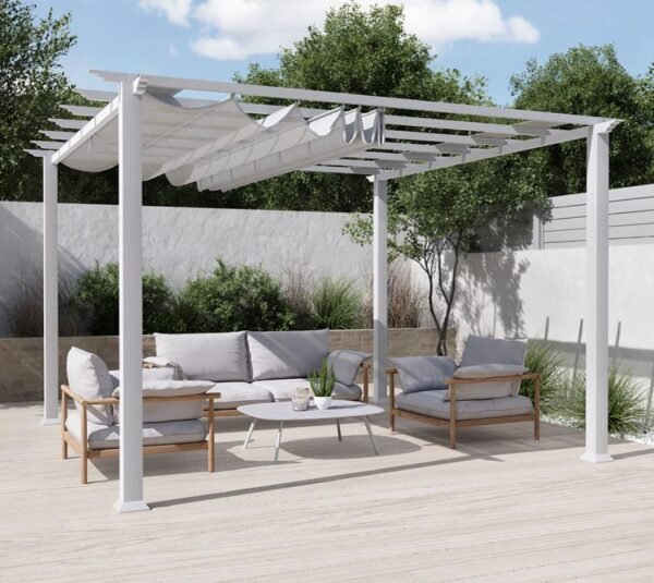 Aluminium Pergola Florida 1111 | Weiß | 350x350x235 cm