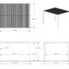Milo Set 1012 | Lamellendach Pergola mit Seitenwänden | Schwarz